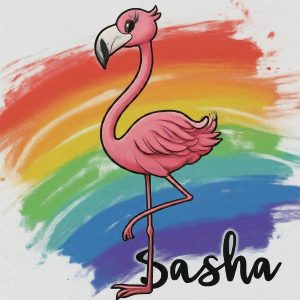 Sasha the dancing flamingo